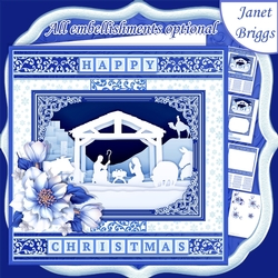 NATIVITY SILHOUETTE 7.8 Quick Layer Card or Decoupage Mini Kit