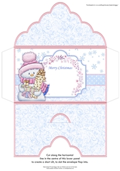 Christmas Money Wallet Gift Voucher Envelope FROSTY SNOWMAN