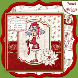 STELLA HANGING CHRISTMAS STOCKINGS 7.5 Decoupage & Insert Mini Kit