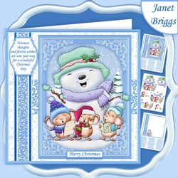 SINGALONG SNOWMAN 7.5 Christmas decoupage & Insert Mini Kit