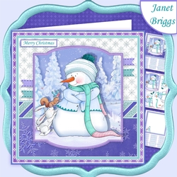 SNOWMAN & FOREST FRIENDS 7.5 Christmas Decoupage & Insert Kit