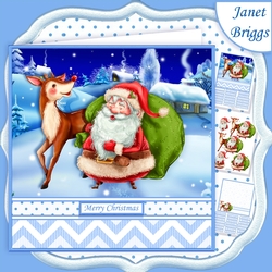 SANTA & REINDEER 7.5 Christmas Decoupage & Insert Mini Kit