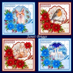 FOREST ANIMALS Christmas 7.5 Decoupage & Inserts Bumper Kit