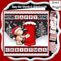 TEDMAS POST 7.5 Christmas Decoupage Easy Cut Word Strips or Alphabet