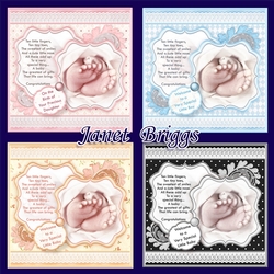 BABY TOES & VERSE 7.5 New Baby Decoupage & Inserts Bumper Kit
