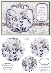 SYMPATHY LILIES A5 Card Topper & Pyramage