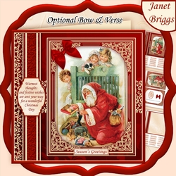 A VINTAGE CHRISTMAS 7.8 Quick Vintage Christmas Card & Insert