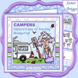 STELLA & CAMPING 7.5 Humorous Decoupage & Insert Mini Kit