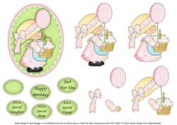 Little Miss Cupcake Birthday Decoupage