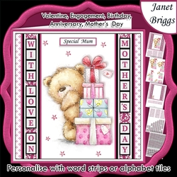 BEARING GIFTS FOR YOU 7.5 Decoupage Easy Cut Words & Alphabet Mini Kit