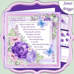 A PERFECT TIME Lilac 7.5 Decoupage & Insert Mini Kit Various Occasions