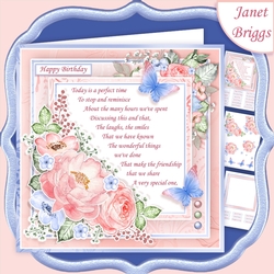 A PERFECT TIME BLUSH & BLUE 7.5 Decoupage & Insert Mini Kit
