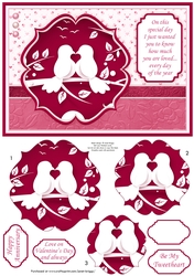 BE MY TWEETHEART A5 Card Topper & Pyramage