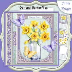 JAR OF DAFFODILS 7.5 Decoupage & Insert Kit All Occasions