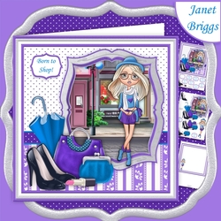 Fashion Diva Lilac 8x8 Decoupage & Insert Mini Kit