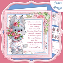 ROSE BUNNY & VERSE 7.5 Decoupage & Insert Kit