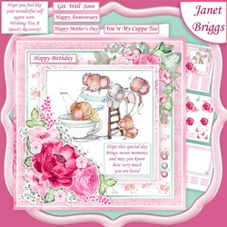 TIME FOR A CUPPA 7.5 Decoupage & Insert Kit Various Occasions