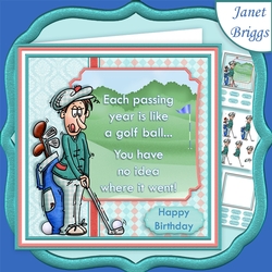 GOLF THE PASSING YEARS 7.5 Decoupage & Insert Kit