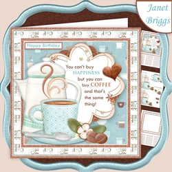 YOU CAN BUY COFFEE Humorous 7.5 Decoupage & Insert Kit