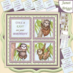SLOTH SQUARES 7.5 Quick Layer Card & Insert Kit All Occasions