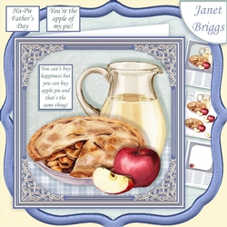 APPLE PIE & CUSTARD 7.5 Decoupage & Insert Mini Kit