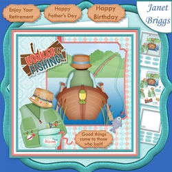 HOOKED ON FISHING 7.5 Decoupage & Insert Kit