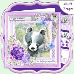 TOO BADGER GETTING OLDER 7.5 Decoupage & Insert Kit