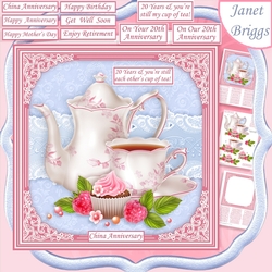 BEST CHINA Anniversary Get Well Retirement 7.5 Decoupage & Insert Kit