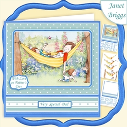 JUST CHILLIN 7.5 Decoupage & Insert Male Birthday & Fathers Day