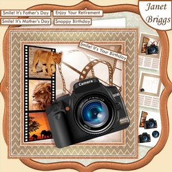 CAMERA SNAPSHOTS ON SAFARI 7.5 Decoupage & Insert Mini Kit