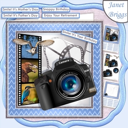 CAMERA SNAPSHOTS BIRD WATCHING 7.5 Decoupage & Insert Mini Kit