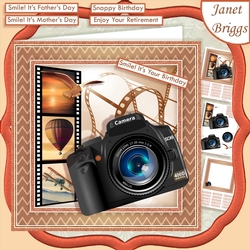 CAMERA SNAPSHOTS UP UP AND AWAY 7.5 Decoupage & Insert Mini Kit
