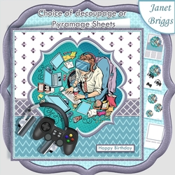 IT GEEK COMPUTER WIZARD 7.5 Decoupage or Pyramage Kit