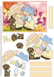 Anniversary Country Kids Topper and Decoupage