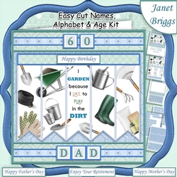 THE GARDENER Easy Cut Family Word Strips, Alphabet & Age Tiles Word Kit