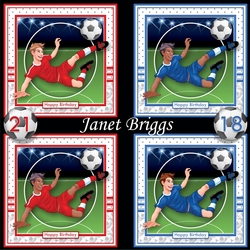 FOOTBALL STRIKERS White & Ethnic 7.5 Soccer Decoupage Bumper Kit