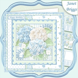 PASTEL HYDRANGEA 7.5 Decoupage & Insert Mini Kit