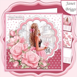 AN EVENING OUT Female Birthday 7.5 Decoupage Ages & Insert Kit