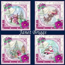 VINTAGE CHRISTMAS SCENES & CHRISTMAS BELLS 7.5 Decoupage Bumper Kit