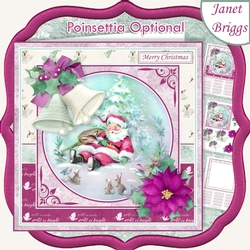 CHRISTMAS BELLS & SANTA NAP 7.5 Decoupage & Insert Kit