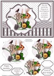 GARDENING TOOLS A5 Quick Pyramage Card