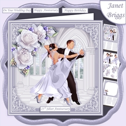 SILVER STRICTLY COME DANCING 7.5 Decoupage & Insert Mini Kit