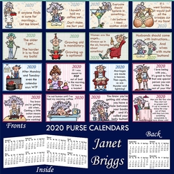 2020 UK Easy Fold Purse Calendars Pearls of Wisdom Humorous Bumper Kit