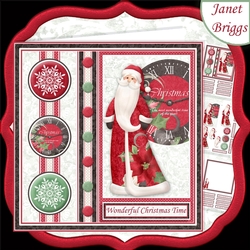 CHRISTMAS TIME 7.5 Santa Decoupage & Insert Mini Kit