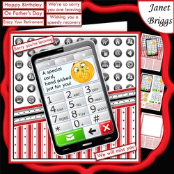 HAND PICKED FOR YOU Humorous Mobile 7.5 Decoupage & Insert