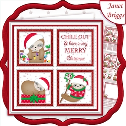 CHRISTMAS SLOTH SQUARES 7.5 Quick Layer Card & Insert