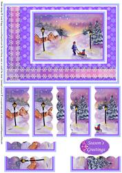 Christmas 'homeward Bound' Scallop Side Stacker