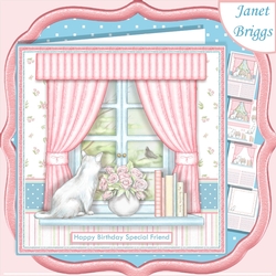 CATS VIEW THROUGH A WINDOW 7.5 Decoupage & Insert Mini Kit