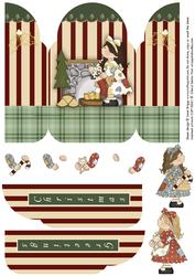 Gate Fold Pop Up Christmas Patchwork Gals