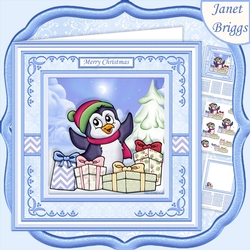PENGUINS CHRISTMAS GIFTS 7.5 Decoupage & Insert Mini Kit